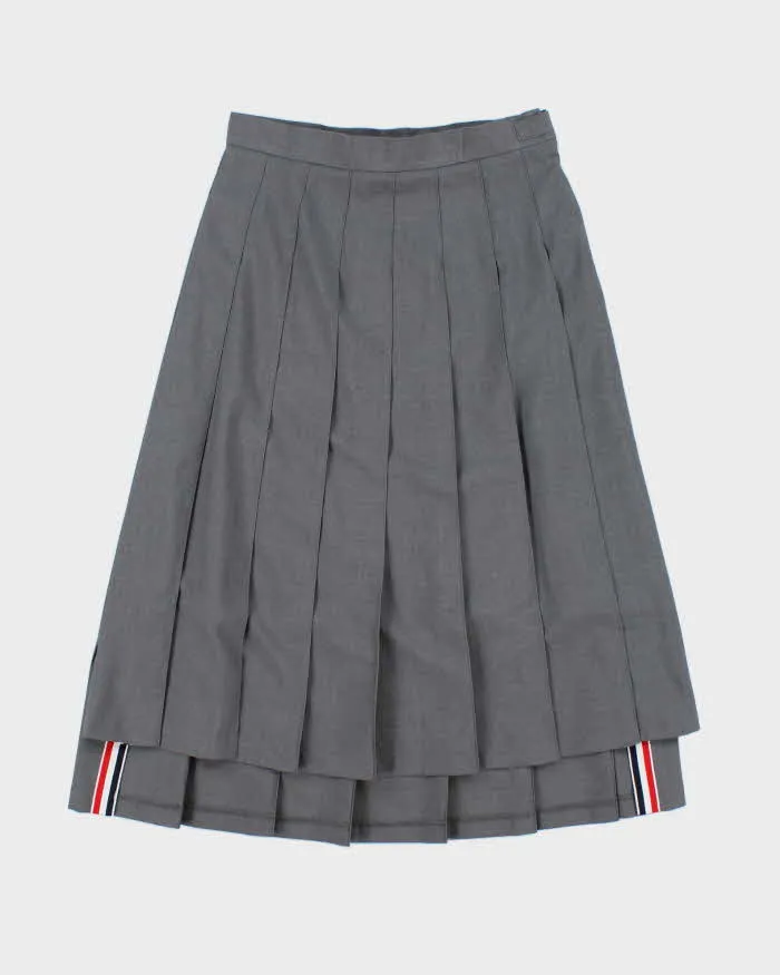 Thom Browne Pleated Wool Midi Skirt - S sold by Rokit