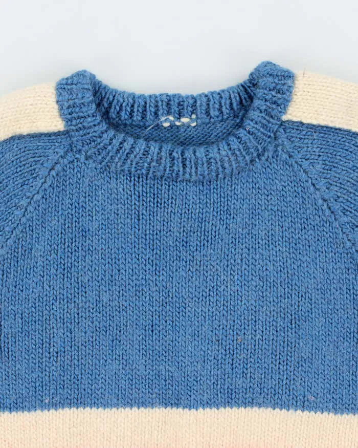 Vintage Chunky Block Colour Wool Knit Jumper - L sold by Rokit product image thumbnail 5