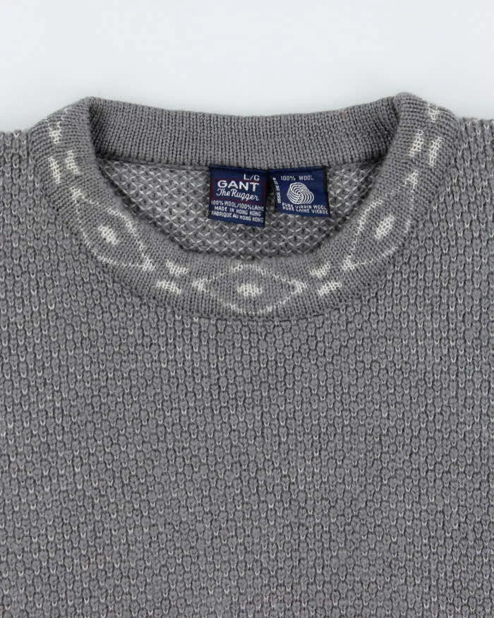 Vintage 90s Gant Wool Oversized Jumper - L sold by Rokit product image thumbnail 5