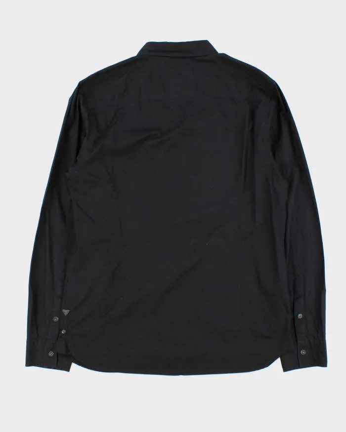 Vintage Y2K Guess Black Snap Button Zip Pocket Long Sleeve Shirt - L sold by Rokit product image thumbnail 2