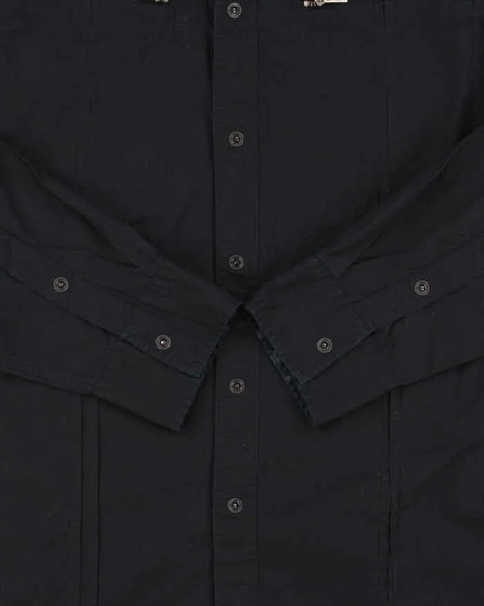 Vintage Y2K Guess Black Snap Button Zip Pocket Long Sleeve Shirt - L sold by Rokit product image thumbnail 4