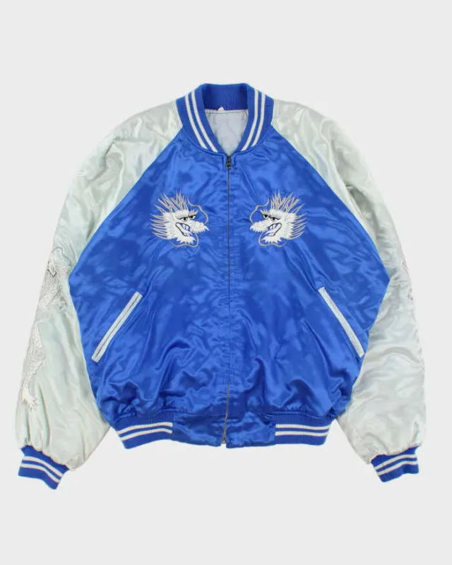 Vintage Japanese Sukajan Satin Bomber Jacket - L made by Rokit