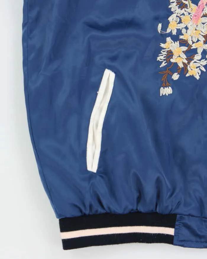 Vintage 1990s Satin Sukajan Embroidered Reversible Varsity Bomber Jacket - M sold by Rokit product image thumbnail 5