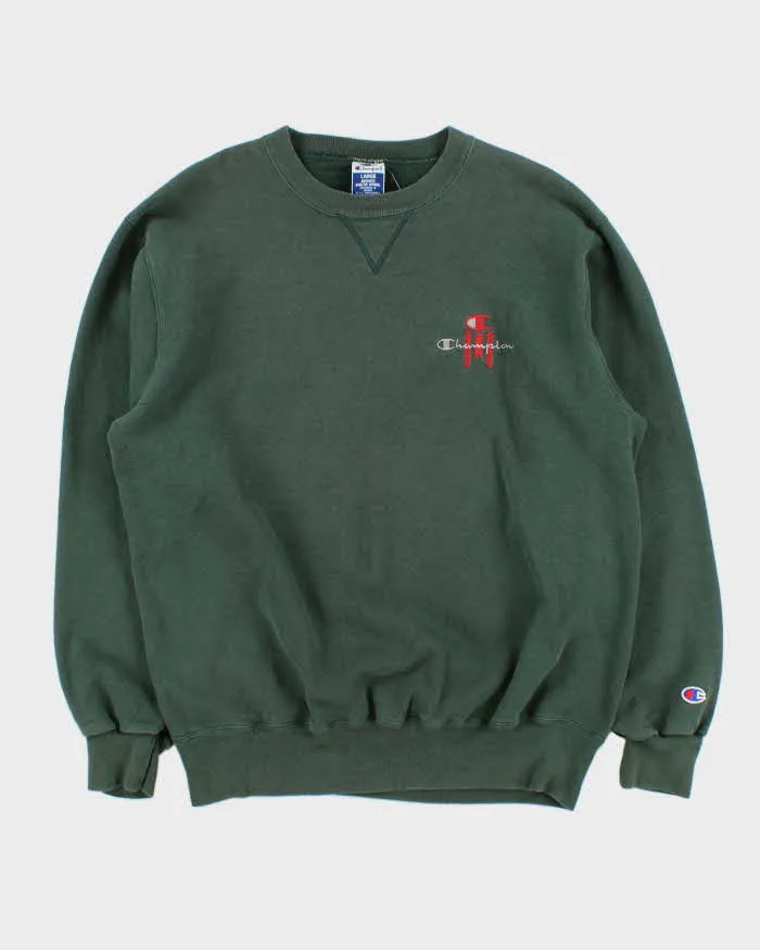 Vintage 1990s Champion Embroidered Crewneck Sweatshirt - L sold by Rokit