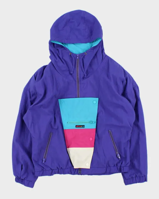 Vintage 80s Karahu Shoulder Pad Windbreaker - M sold by Rokit