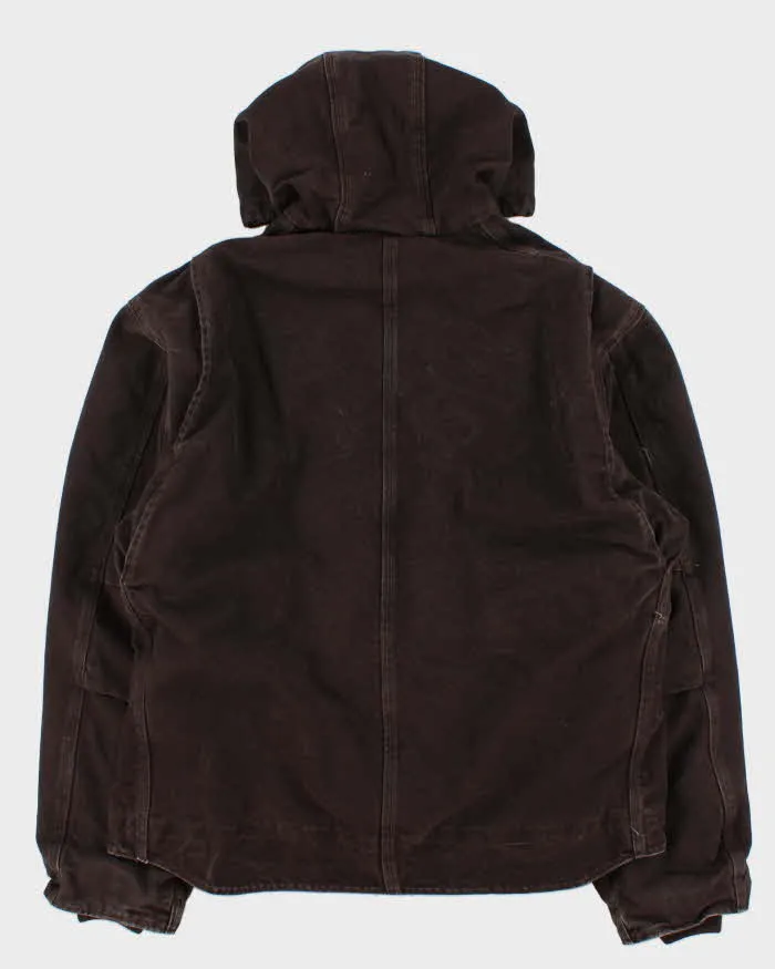 Vintage 2008 Carhartt J141 DKB Active Sherpa Lined Canvas Hooded Workwear Jacket - XL sold by Rokit product image thumbnail 2