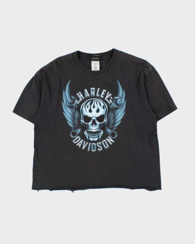 Vintage Harley Davidson Barnes Victoria Cropped Crewneck T-Shirt - L sold by Rokit