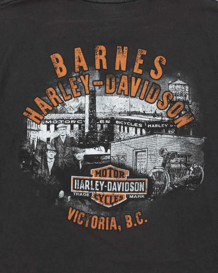 Vintage Harley Davidson Barnes Victoria Cropped Crewneck T-Shirt - L sold by Rokit product image thumbnail 4