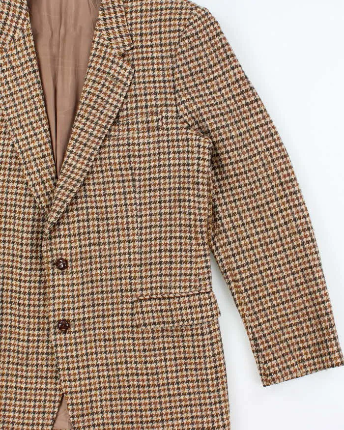 Vintage 1980s Harris Tweed Houndstooth Made In England Hand Woven Wool Blazer - L sold by Rokit product image thumbnail 3