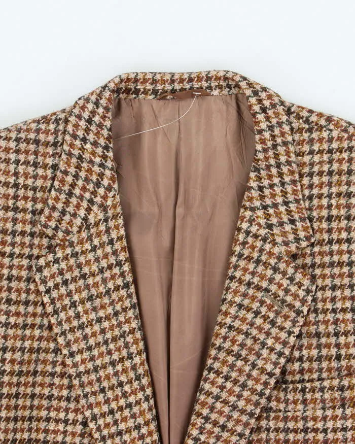 Vintage 1980s Harris Tweed Houndstooth Made In England Hand Woven Wool Blazer - L sold by Rokit product image thumbnail 5