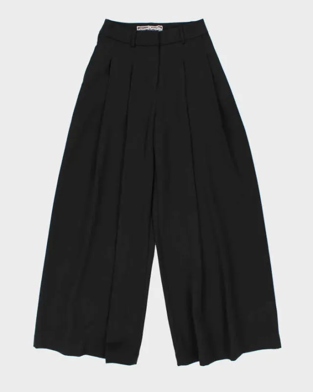 Vintage Pink Martini Women's Pleated Ultra Wide Leg Flared Trousers - W24 L30 sold by Rokit