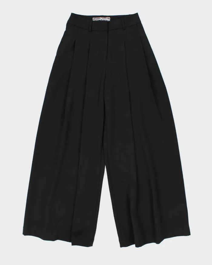 Vintage Pink Martini Women's Pleated Ultra Wide Leg Flared Trousers - W24 L30 sold by Rokit