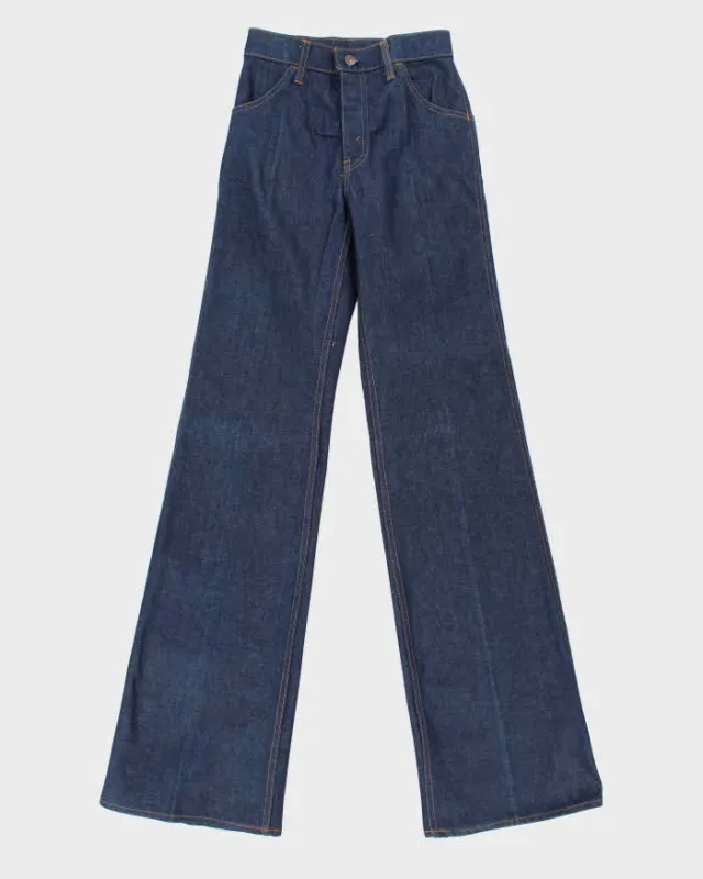 DSWT Vintage 1970s Levi's Raw Denim Women's High Waisted Flared Bell Bottom Jeans - W26 L35 sold by Rokit