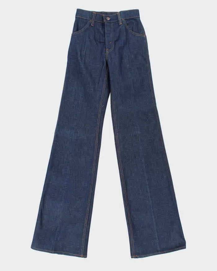 DSWT Vintage 1970s Levi's Raw Denim Women's High Waisted Flared Bell Bottom Jeans - W26 L35 sold by Rokit