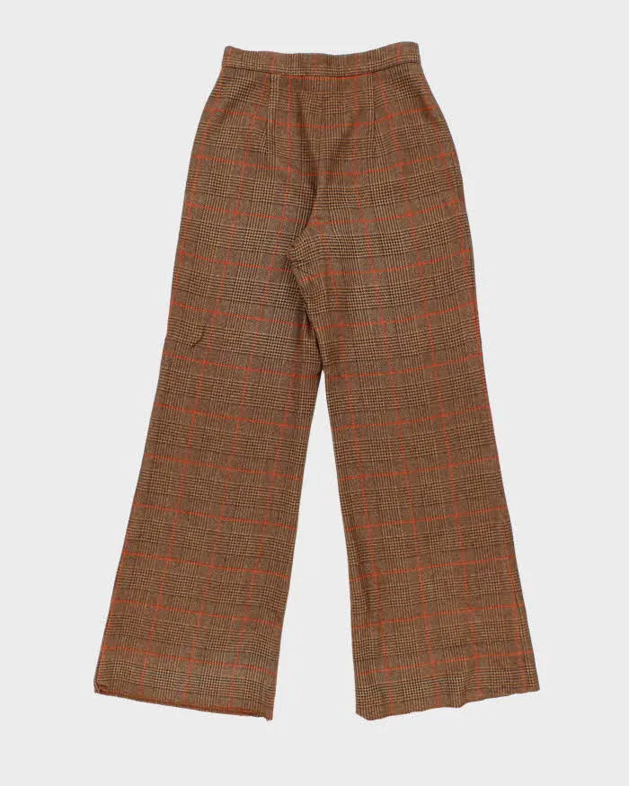 Vintage 1970s Pant Man Wool Blend Women's Flared Tweed Trousers - W26 L32 sold by Rokit product image thumbnail 2