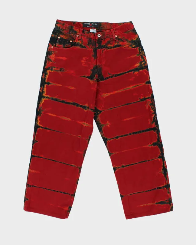 Vintage 1990s Guess Urban Fit Tie-Dye Denim Wide Leg Jeans - W33 L28 sold by Rokit