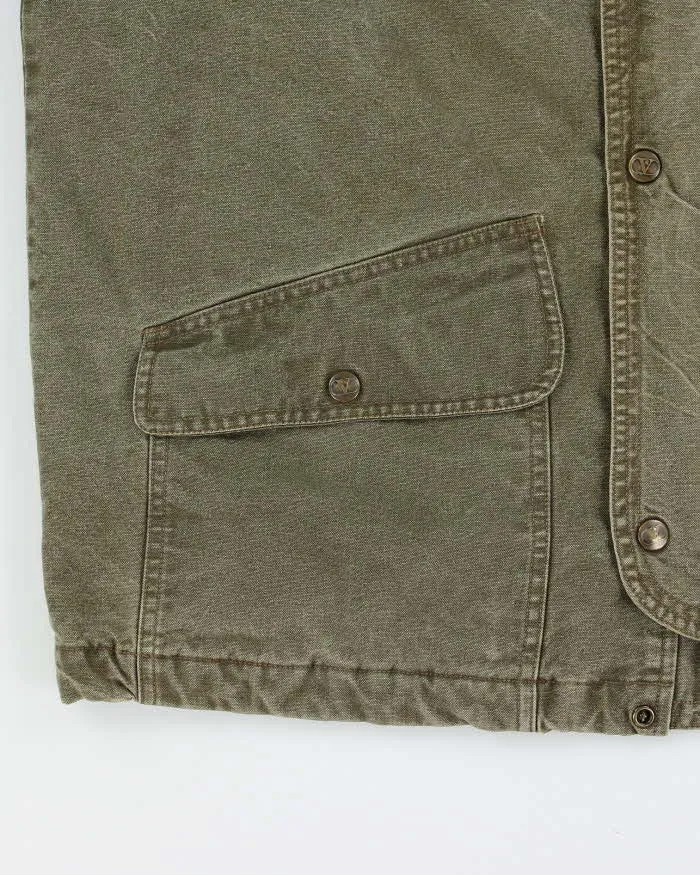 Vintage 1990s Valentino Jeans Blanket Quilt Lined Khaki Chore Workwear Jacket - L sold by Rokit product image thumbnail 5
