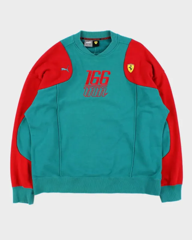 Vintage Ferrari x Puma 166mm Two-Tone Crewneck Sweatshirt - M sold by Rokit