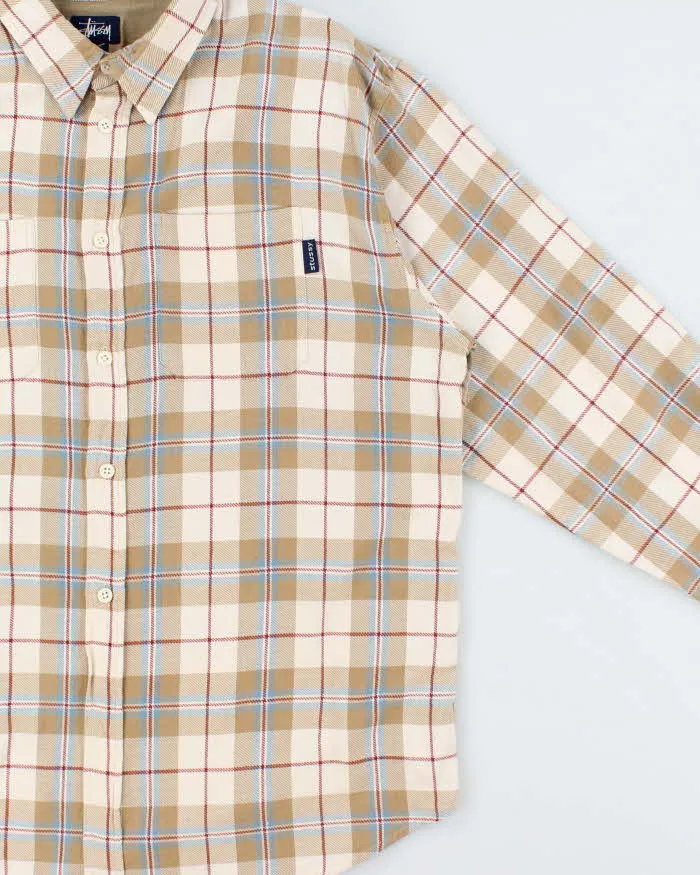 Vintage 1990s Stussy Plaid Long Sleeve Flannel Shirt - XL sold by Rokit product image thumbnail 3