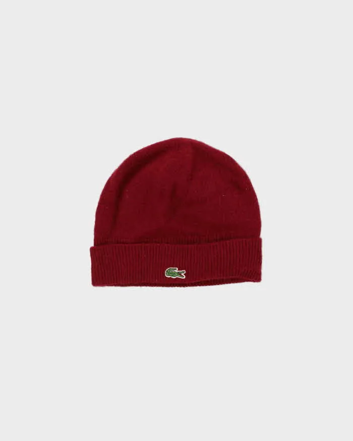 Vintage Y2K 00s Lacoste Merino Wool Beanie - OS sold by Rokit