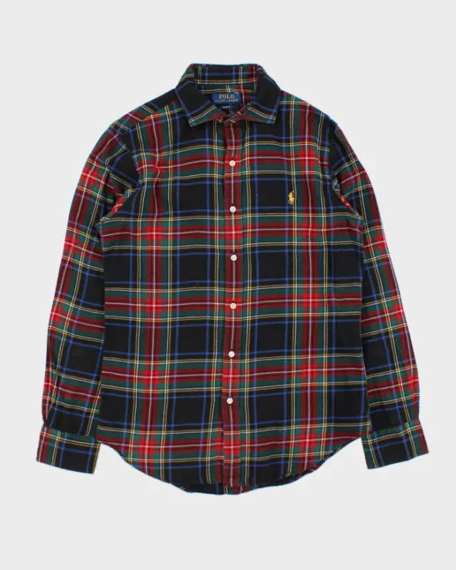 Vintage Polo Ralph Lauren Tartan Long Sleeve Flannel Shirt - M sold by Rokit
