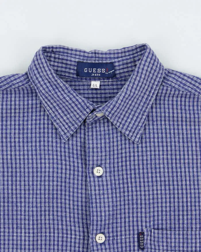 Vintage 1990s Guess Jeans Checked Long Sleeve Flannel Shirt - L sold by Rokit product image thumbnail 5
