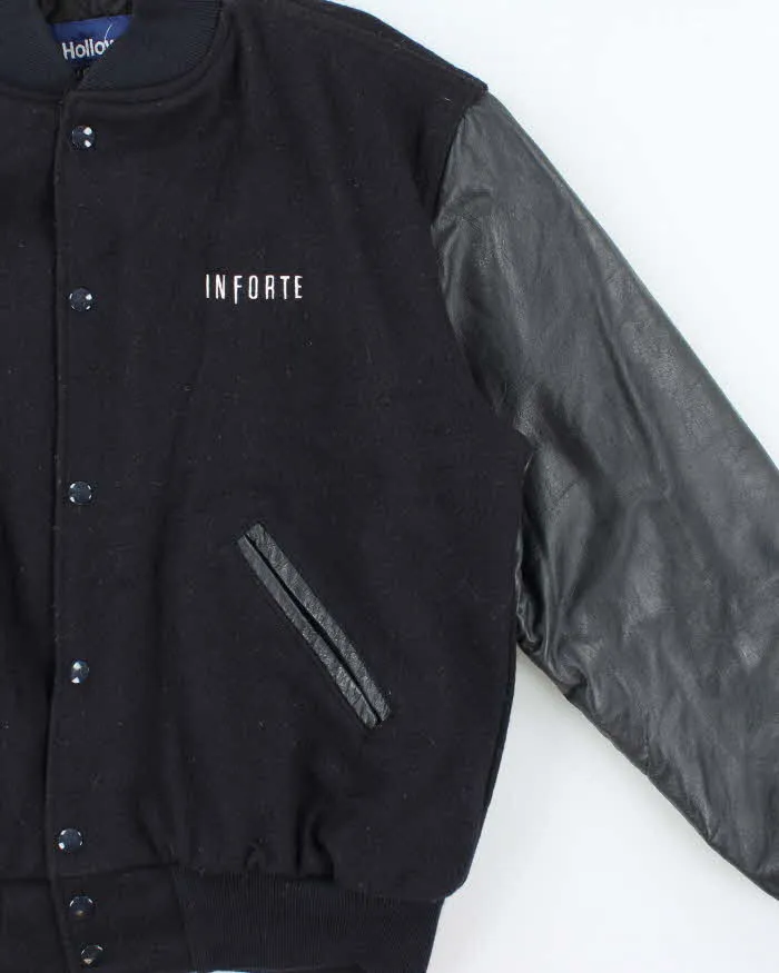 Vintage 1990s Holloway Wool Leather College Varsity Bomber Jacket - M sold by Rokit product image thumbnail 3