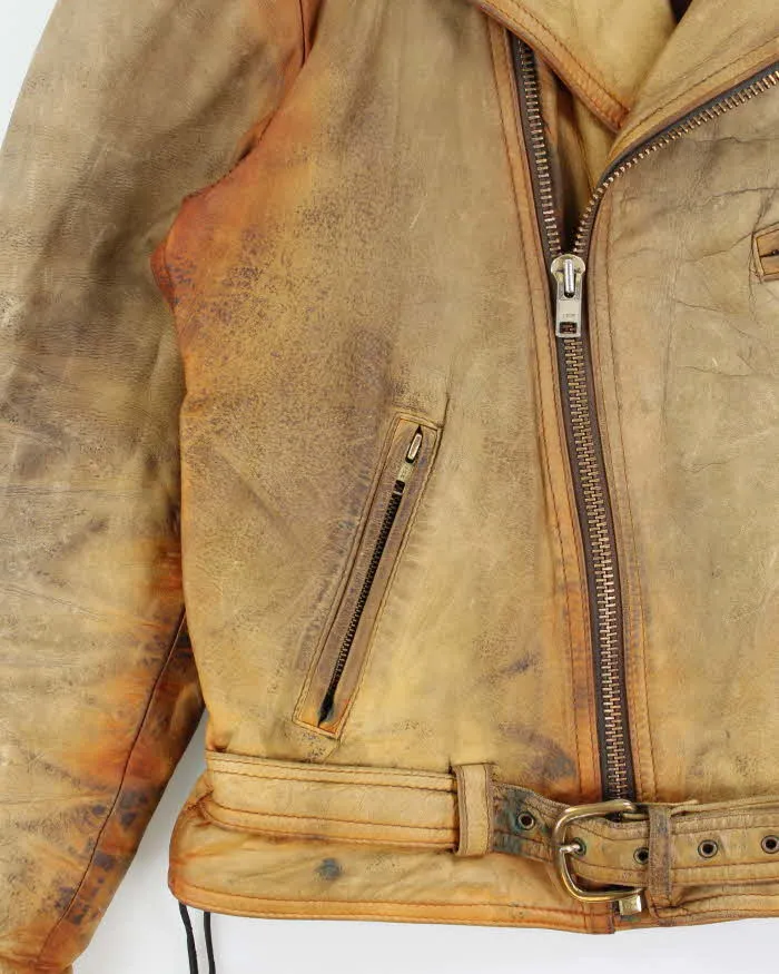 Vintage 1980s The Leather Ranch Distressed Rust Style Laced Classic Biker Jacket - XL sold by Rokit product image thumbnail 5