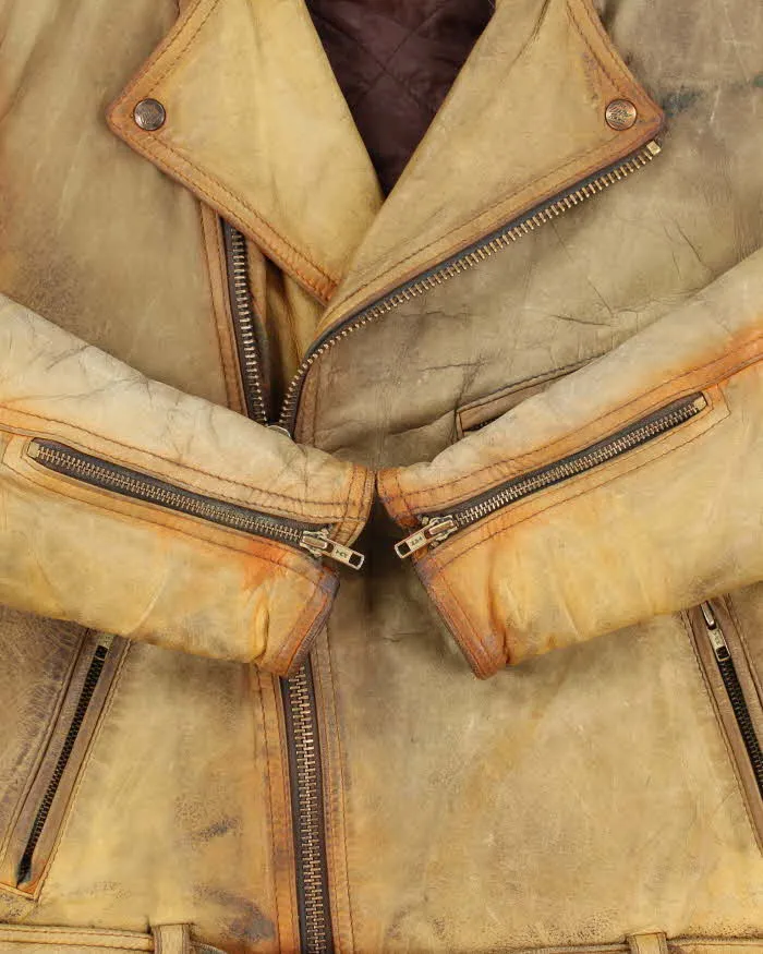 Vintage 1980s The Leather Ranch Distressed Rust Style Laced Classic Biker Jacket - XL sold by Rokit product image thumbnail 4