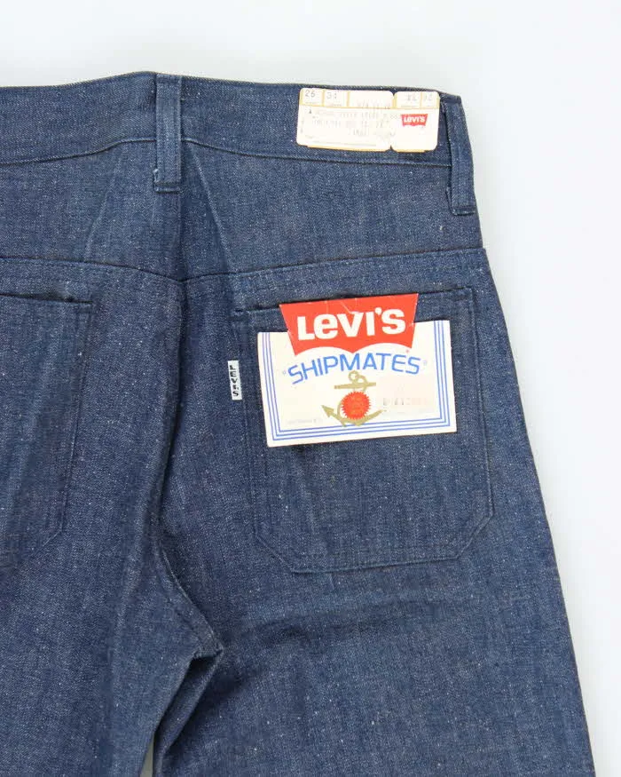 DSWT Vintage 1970s Levi's Shipmates Big E Raw Denim Women's High Waisted Flared Bell Bottom Jeans - W26 L35 sold by Rokit product image thumbnail 4