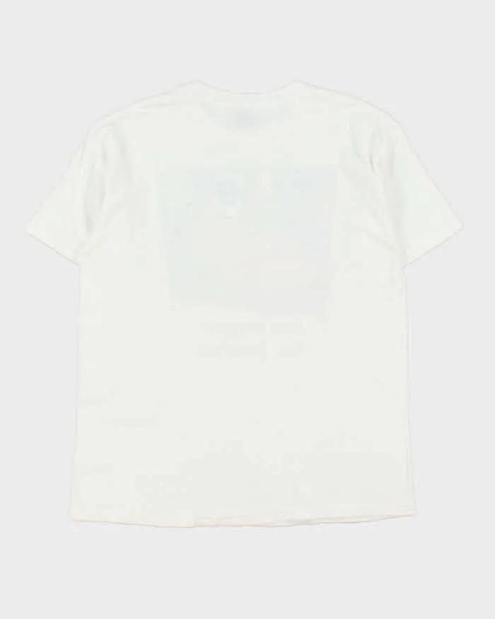 Vintage 1993 Oneita Power-T Moench Made In USA Single Stitch Crewneck T-Shirt - L sold by Rokit product image thumbnail 2