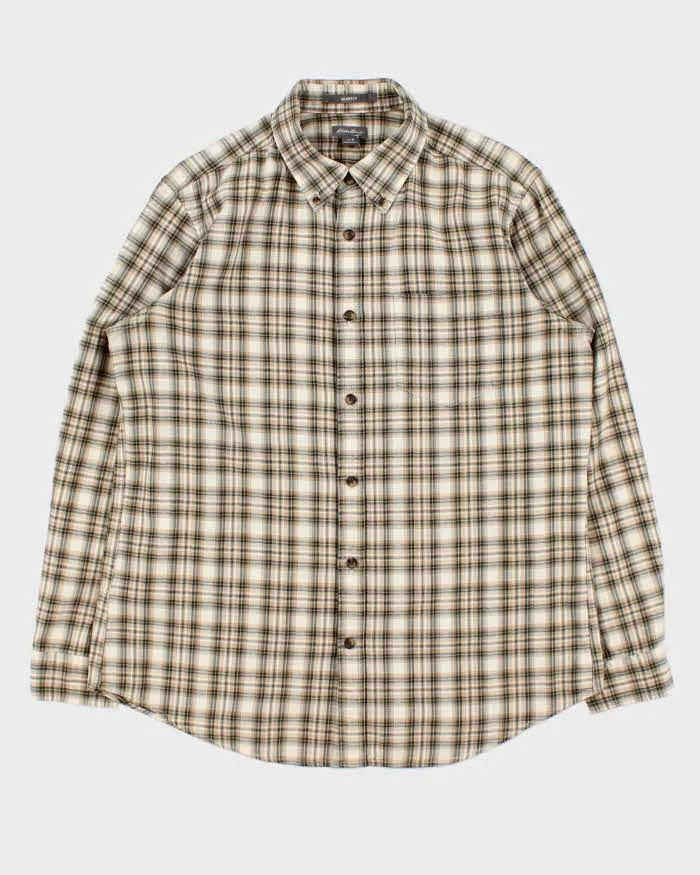 Vintage Eddie Bauer Plaid Relaxed Fit Long Sleeve Flannel Shirt - M sold by Rokit