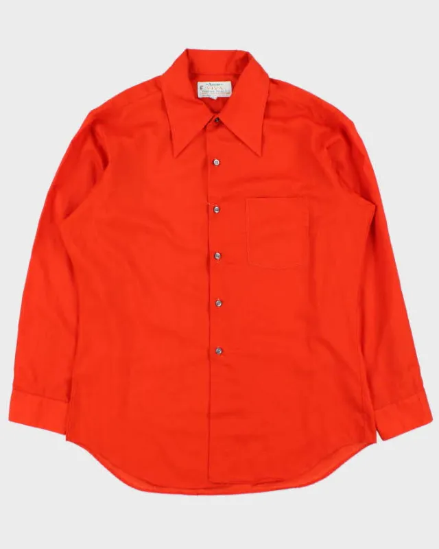 Vintage 1970s Arrow Viva Tericota Long Sleeve Shirt - L made by Arrow