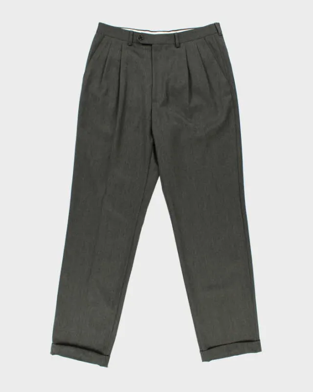 Vintage 1990s Gianfranco Ferre Studio Wool Pleated Straight Leg Trousers - W32 L33 sold by Rokit