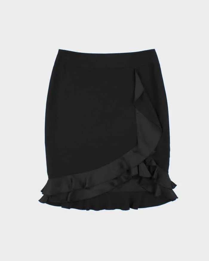Vintage Y2k 00s Laura Ruffle Satin Hem Skirt - S sold by Rokit