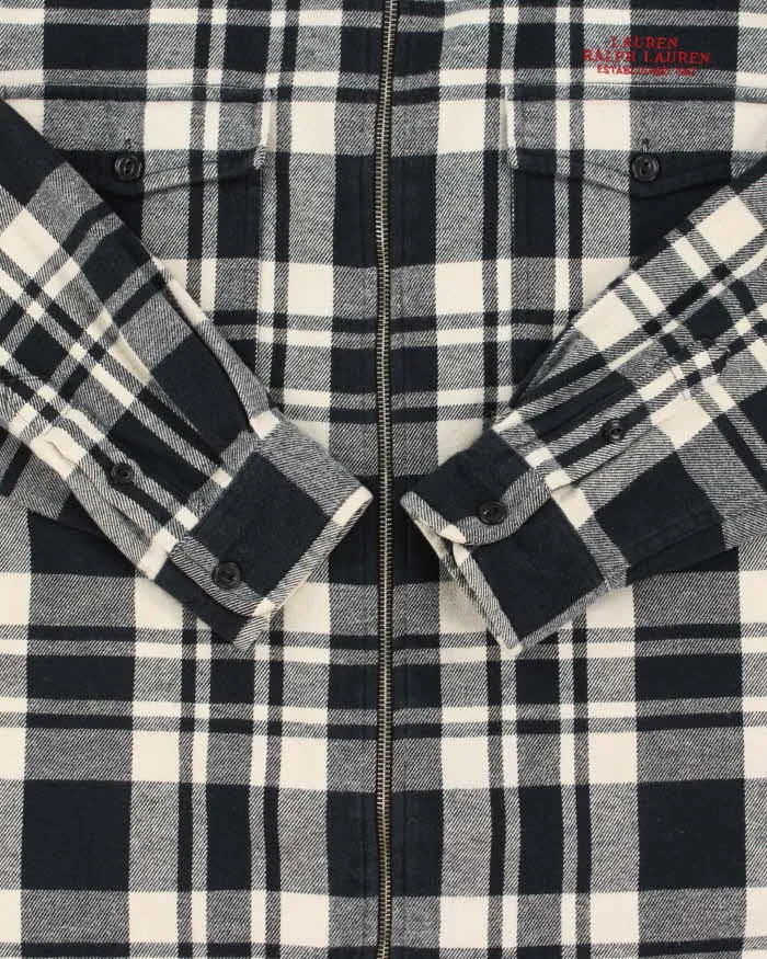 Vintage 90s Ralph Lauren Zip-up Flannel Shacket - M sold by Rokit product image thumbnail 4