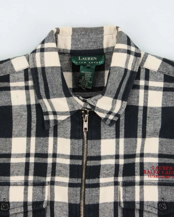 Vintage 90s Ralph Lauren Zip-up Flannel Shacket - M sold by Rokit product image thumbnail 5