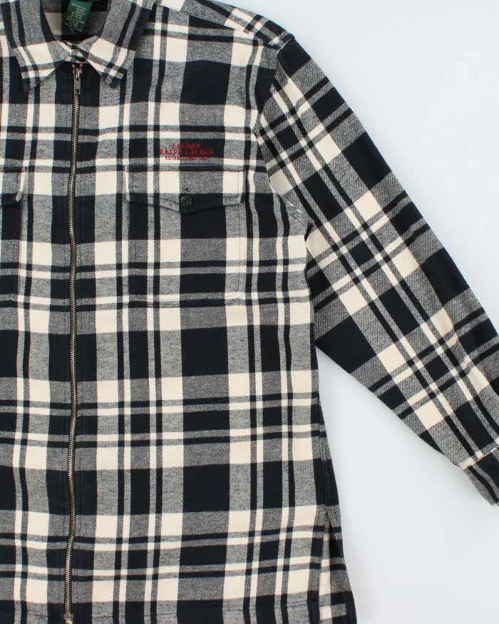 Vintage 90s Ralph Lauren Zip-up Flannel Shacket - M sold by Rokit product image thumbnail 3