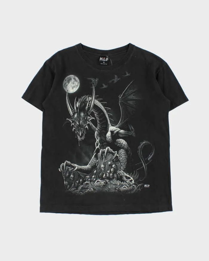 Vintage 1990s Wild Single Stitch Dragon Crewneck T-Shirt - M sold by Rokit