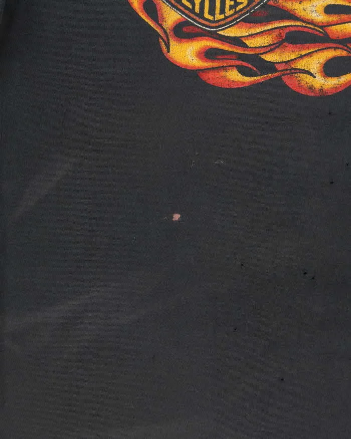 Vintage Y2K 00s Harley Davidson Trev Deeley Faded Flame Distressed Long Sleeve Crewneck T-Shirt - XL sold by Rokit product image thumbnail 5