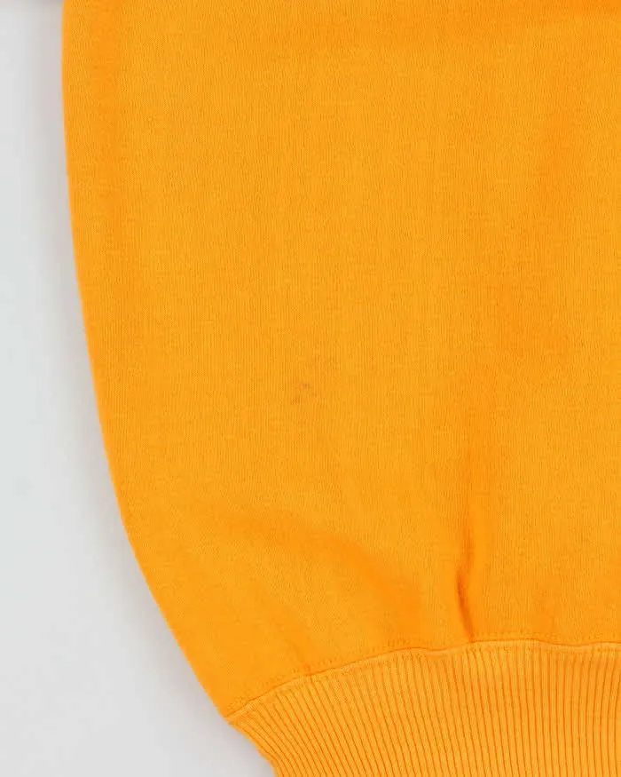 Vintage 1970s Pumpkin Orange Short Sleeve Crewneck Sweatshirt - L sold by Rokit product image thumbnail 4
