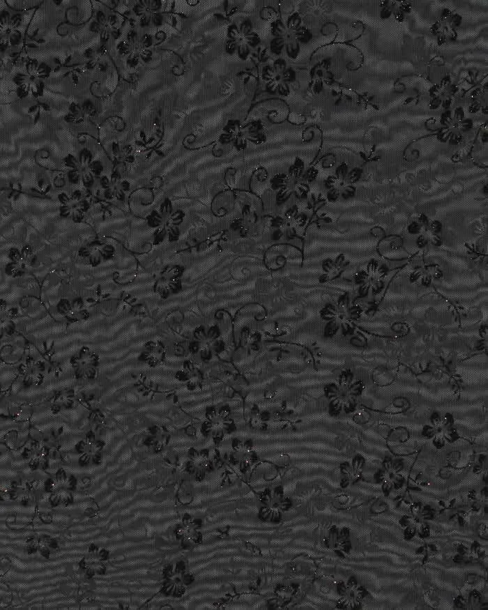 Vintage Y2k 00s Glitter Mesh Cap Sleeve Top - M sold by Rokit product image thumbnail 4