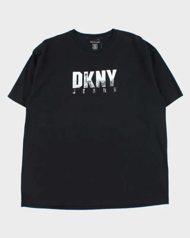 Vintage Y2K 00s DKNY Jeans Spell Out NYC Heavyweight Crewneck T-Shirt - XL sold by Rokit