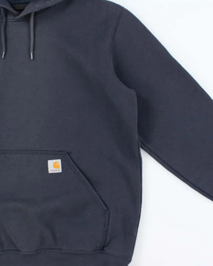 Vintage Carhartt Loose Fit Navy Logo Pullover Hoodie - L sold by Rokit product image thumbnail 3