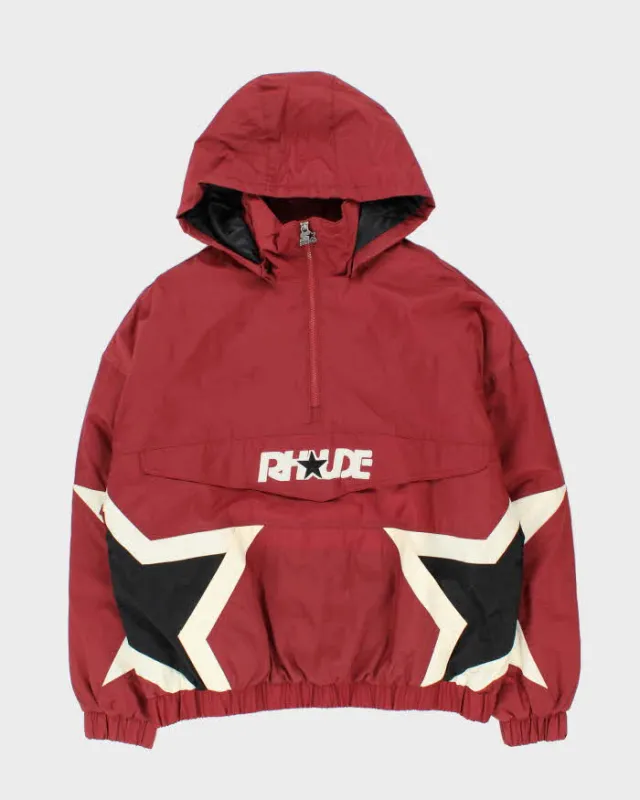 2020 Rhude x Starter Quilt Lined Half-Zip Shell Hooded Pullover - L sold by Rokit