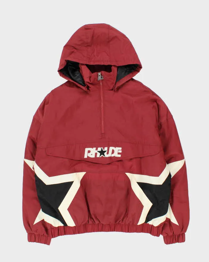 2020 Rhude x Starter Quilt Lined Half-Zip Shell Hooded Pullover - L sold by Rokit