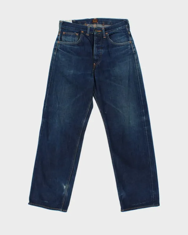 Vintage 00s Lee 17101 Horsehair Patch Japanese Selvedge Denim Straight Leg Jeans - W30 L29 made by Lee