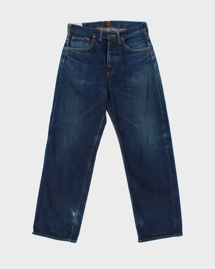 Vintage 00s Lee 17101 Horsehair Patch Japanese Selvedge Denim Straight Leg Jeans - W30 L29 sold by Rokit