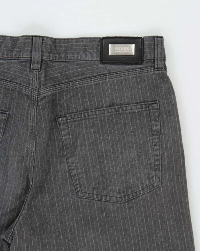 Vintage 1990s Hugo Boss Alabama Striped Straight Leg Trousers - W36 L31 sold by Rokit product image thumbnail 4