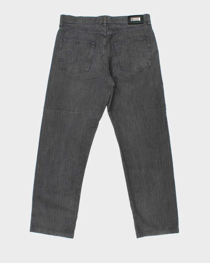 Vintage 1990s Hugo Boss Alabama Striped Straight Leg Trousers - W36 L31 sold by Rokit product image thumbnail 2